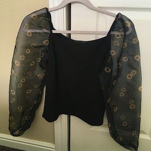 Black Sunflower Top 🌻